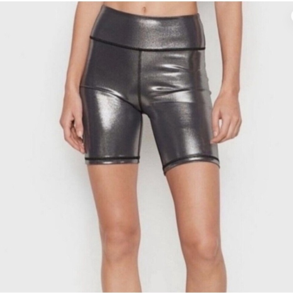 Victoria’s Secret gray metallic biker shorts